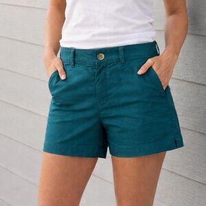 Old Navy Teal High Rise Chino Shorts | Summer Casual Tailored | Size 4 NWT